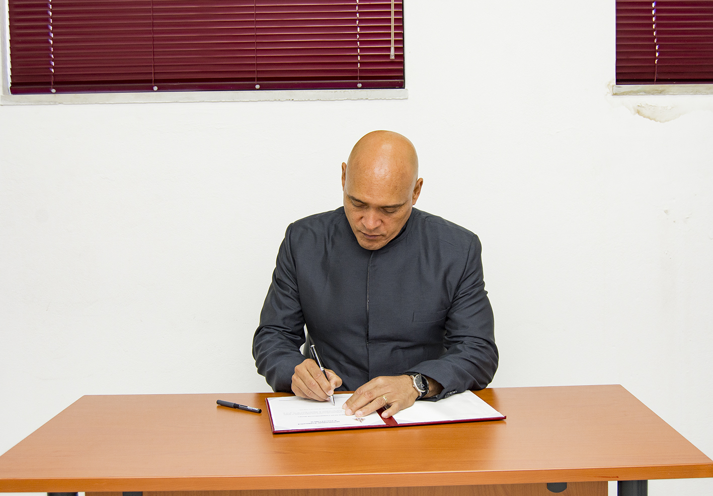 Momento de assinatura de termo de responsabilidade